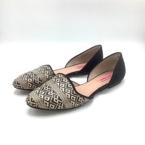 Betsy Johnson Cocoh D'Orsay Woven Tribal Flats 9.5